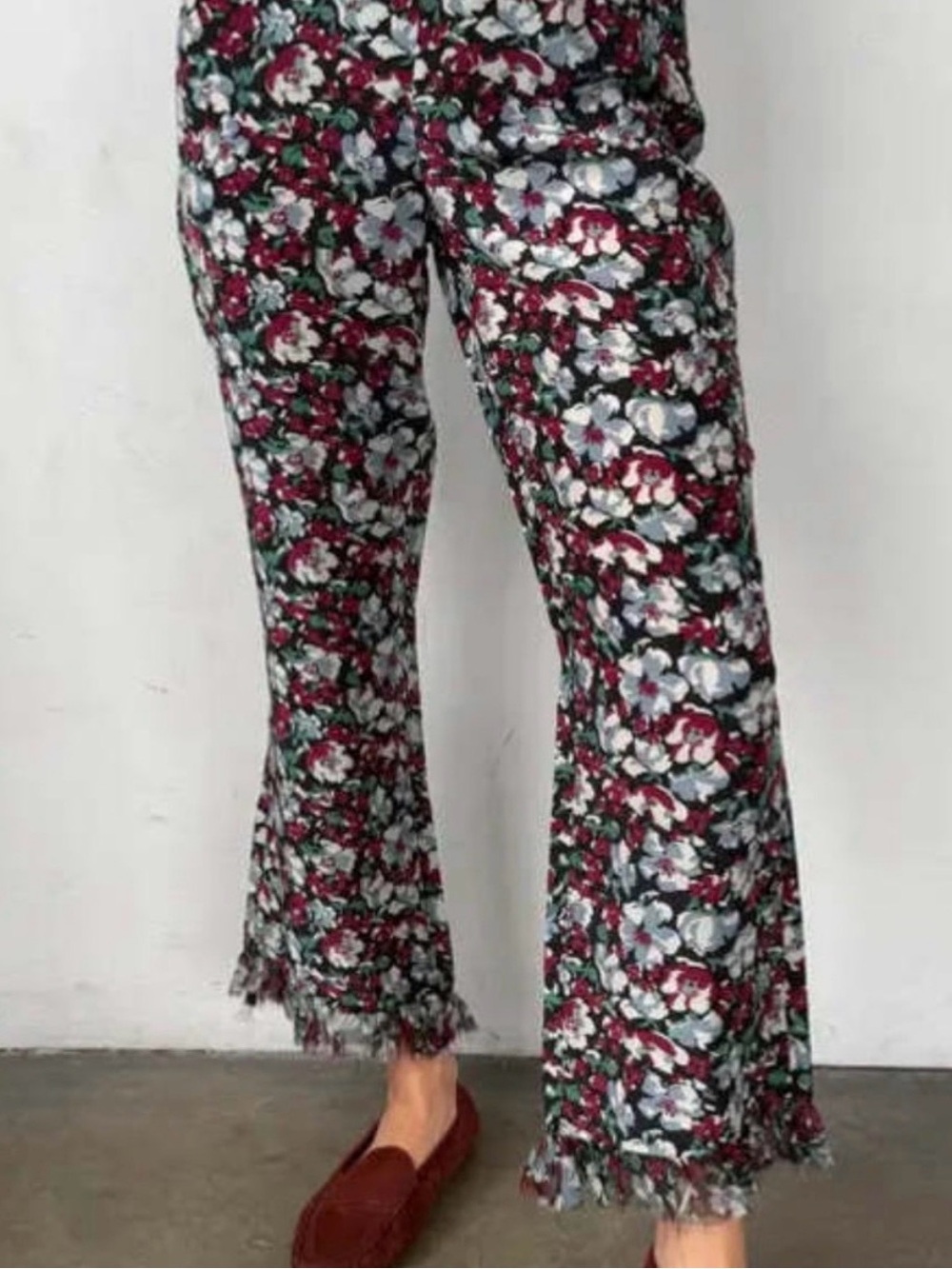 CIAO LUCIA kaja flared pants in peonia extra large NEW floral silk blend